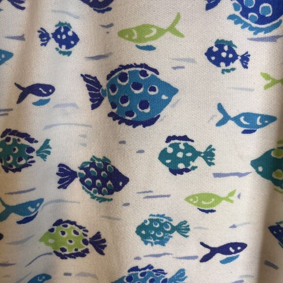 Tropical Escape Vintage Fish Sleeveless Collared Zip Front Coverup Dress large - Picture 5 of 7